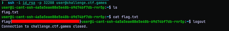 Successful connection and flag
