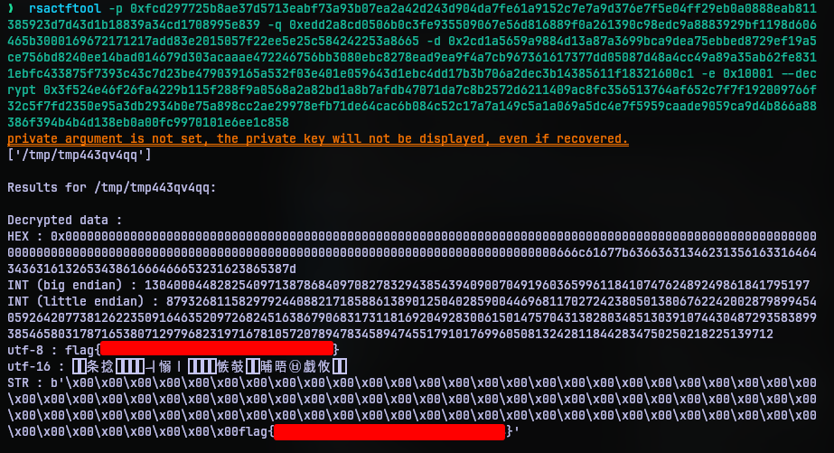 rsactftool output